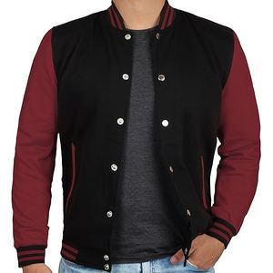 Blouson universitaire unisexe personnalisé en gros, style Letterman, streetwear, poignets côtelés, séchage rapide, léger, à capuche, en toile pour le printemps - Product Image 1