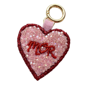 Handmade Multi-Beaded <b>Leather</b> <b>Keychain</b> with Intricate Inlay Heart Pattern Zinc Alloy Round Durable Strap Simple Style - Product Image 3