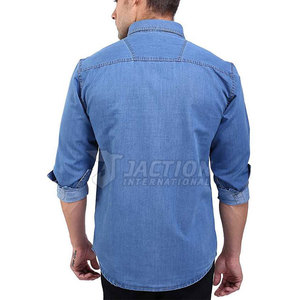 เสื้อเชิ้ตยีนส์ผู้ชายสไตล์ใหม่ยอดนิยม เสื้อเชิ้ตยีนส์ผู้ชายสั่งตัดไซส์ได้ เสื้อเชิ้ตยีนส์ผู้ชายคุณภาพดีที่สุด - Product Image 2