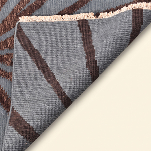 Copper Starburst Grey <b>Brown</b> Hand Tufted Non-Slip Eco-Friendly Thick Pile Rug Modern Radiating Line Area Carpet for Living Room - Product Image 5