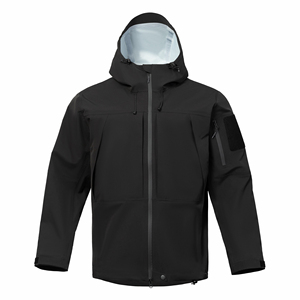 เสื้อแจ็คเก็ตฮาร์ดเชลล์ผู้ชายแบบยุทธวิธี กันลม กันน้ำ กันเปื้อน ตัดเย็บแบบ 3 มิติ มีฮู้ด สำหรับเดินป่ากลางแจ้ง รับผลิตแบบ OEM - Product Image 5