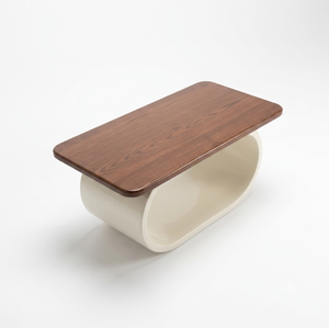 Modern Solid Oak Elegant Luxury Coffee <b>Table</b> with Hollow Base Accent <b>Center</b> <b>Table</b> <b>for</b> <b>Living</b> <b>Room</b> 3-Year Warranty - Product Image 1