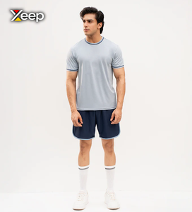 Shorts décontractés pour hommes XEEP personnalisables, légers, solides, de haute qualité, à séchage rapide, respirants, avec cordon de serrage, tricotés, service OEM - Product Image 2