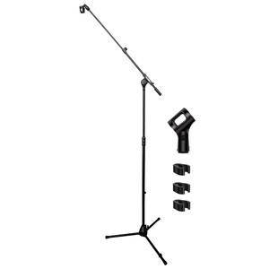 5 Core Mic <b>Stand</b> Adjustable 82" <b>Microphone</b> <b>Stands</b> Floor w 180 Rotating Telescoping Metal Boom Arm - Product Image 1