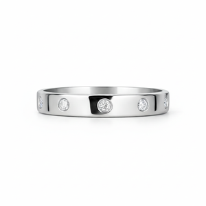 Magnifique Bague de Fiançailles Empilable en Or Massif 10K 14K 18K avec Diamant de Laboratoire Rond Certifié IGI Couleur DEF Pureté VS VVS - Product Image 3