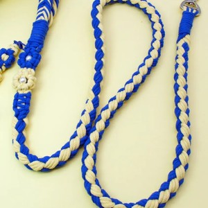 Correa de Perro de Algodón Trenzado Hecha a Mano: Diseño Floral de Macramé - Product Image 4