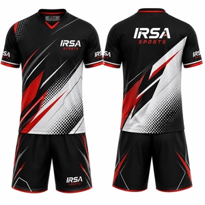 IRSA SPORTS Men's Sublimated Pickleball Jersey Set V-Neck Short Sleeve Moisture Wicking <b>Athletic</b> Uniforms - Product Image 2