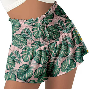 Shorts d'été décontractés légers pour femmes, coupe régulière, taille élastique respirante, imprimés sur mesure, marque privée - Product Image 6