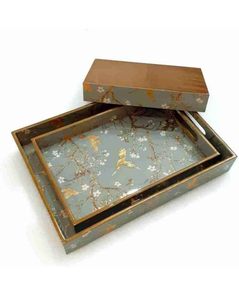Wood MDF <b>Serving</b> <b>Trays</b> Wood Plate Rectangle Vintage Wooden Food <b>Tray</b> <b>With</b> <b>Handle</b> - Product Image 5