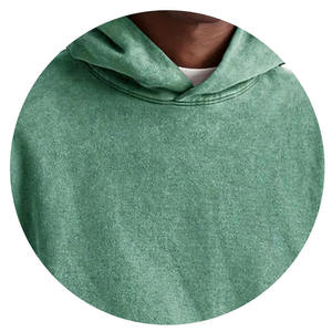เสื้อฮู้ดแบบยูนิเซ็กส์ สีเขียว ผ้าฝ้าย 100% เฟรนช์เทอร์รี่ ทรงโอเวอร์ไซส์ สวมใส่สบายๆ สำหรับฤดูใบไม้ร่วง - Product Image 4