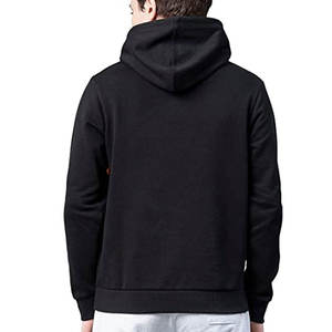 Sudadera con Capucha para Hombre, Diseño Color Block, Corte Regular, Informal, con Bolsillo, Estilo Urbano Otoñal, Negro, Blanco, Naranja - Product Image 3