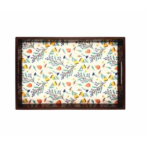 Bandeja de Servir de Madera Estilo Antiguo Moderno con Estampado Botánico de Bayas Silvestres, Plato Decorativo Rectangular al por Mayor para Pedidos al por Mayor - Product Image 3