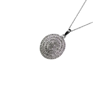 Collar con Colgante de Diamante Natural Blanco de 1.85 Quilates para Mujer en Plata de Ley 925, Cadena de 18 Pulgadas, Corte Redondo (Color G-H) - Product Image 1