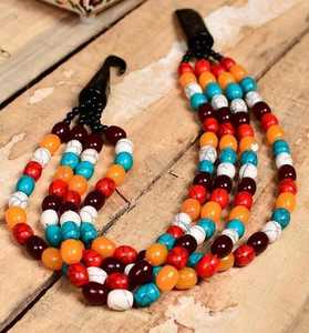 MN EXPORTS Women's Fashion Red Black Natural Pearl Heart Beaded Resin Hand-made <b>Statement</b> <b>Necklace</b> for Party & Wedding - Product Image 1