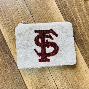 Porte-monnaie en coton personnalisé à thème sportif brodé à la main - Product Image 1