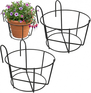 Support mural suspendu pour plantes, panier pour balcon, jardin, extérieur, présentoir pour pot de fleurs - Product Image 1