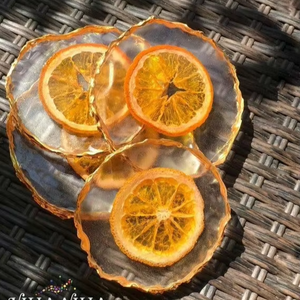 Posavasos Cuadrados Clásicos Hechos a Mano de Resina Ecológica de Alta Calidad para Bebidas, Hechos a Mano en India - Product Image 1