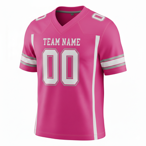 Maillot d'entraînement de football américain personnalisé pour adultes, manches courtes, maille respirante, antibactérien, séchage rapide, option grande taille, devant - Product Image 3