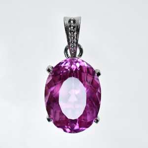 Pendentif Charme en Pierre Précieuse Tourmaline Rose Naturelle, Argent Sterling 925 Plaqué Or, Certifié IGI, Collier Cadeau pour Elle - Product Image 4