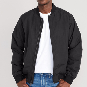 High Quality 100% Polyester Nylon Flight Bomber <b>Jacket</b> Men Embroidered Quilted Lined Thick Winter Varsity Custom <b>Jacket</b> for Men - Product Image 2