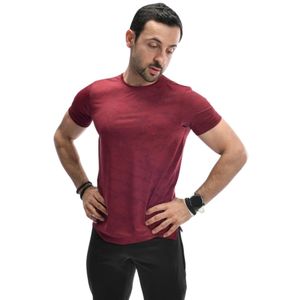 Camiseta de Algodón Roja para Hombre, Manga Corta, Corte Ajustado, Cuello Redondo, Informal, con Logotipo Personalizado, Fabricante OEM, Ropa Deportiva al por Mayor - Product Image 1