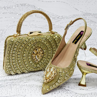 Ensemble de chaussures compensées slingback et sac à main en cristal bleu pour femme, de luxe, pour soirées et fêtes, automne hiver été, léger, avec doublure en maille épaisse