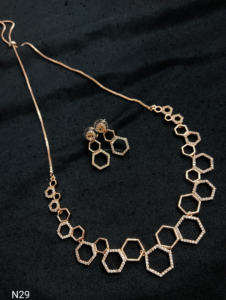 Classic American Diamond Bridal Jewelry <b>Set</b> Two-Piece <b>Necklace</b> <b>and</b> <b>Earrings</b> for Wedding Fashionable Classic Style - Product Image 2