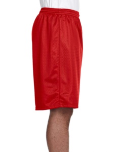 Shorts d'été en maille unie pour hommes, sportifs, pour la gym et le basketball, avec poches, teinture unie, détails perforés - Product Image 2