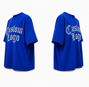 Camiseta gráfica extragrande personalizada para hombre, de algodón premium, estilo gótico urbano, con estampado 3D colorido, informal - Product Image 4
