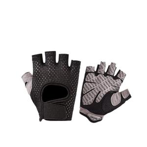 Breathable Half <b>Finger</b> Leather Unisex Workout Weightlifting Body Building Training Fitness Gym Gloves Adjustable Wrist <b>Strap</b> - Product Image 1