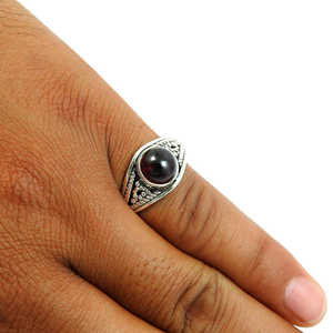 Anillo Exclusivo de Plata de Ley 925 con Gema de Granate a Precio de Mayoreo en Línea, Fabricación de Joyería Bohemia a Precio Razonable - Product Image 3