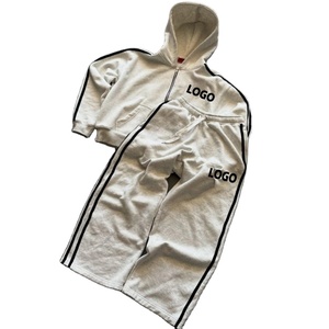 Survêtement de sport décontracté en coton 100% de haute qualité OEM pour hommes, streetwear, survêtement rayé - Product Image 1