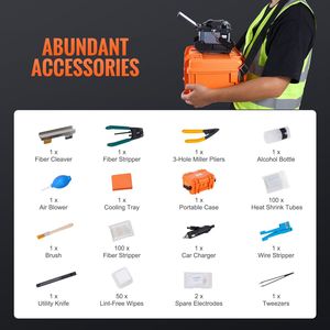 Giuntatrice a fusione di fibra ottica a 6 motori con allineamento del nucleo, LCD da 5 pollici, giunzione e riscaldamento in 13 secondi - Apparecchiatura all'avanguardia per fibra ottica - Product Image 6