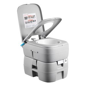 Inodoro Portátil con Tanque de Desechos Desmontable de 7.9 Galones, 200 Descargas, Diseño Moderno para Acampar, Viajar al Aire Libre, Indicador de Nivel para Adultos - Product Image 1