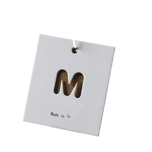 Custom Luxury Embossed Logo Paper Hang <b>Tag</b> Thick Paper Swing <b>Tag</b> Printed Clothing Label Hangtag with String for Garment - Product Image 2