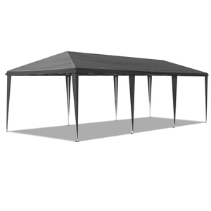 Tenda Pop-up Istantanea Portatile 10x30ft Grigio Scuro per Eventi all'Aperto, Feste, Matrimoni, Compleanni e Lauree - Product Image 4