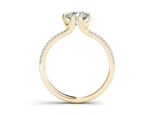 Anillo Clásico con Diamante Cultivado en Laboratorio de 1 Quilate, Corte Redondo, Certificado IGI, VS1, Color E, Oro de 14K, Diseño de Flor, para Boda, Compromiso o Aniversario - Product Image 2
