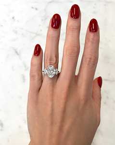 Bague de fiançailles en or massif 14K 18K avec trois pierres, diamant cultivé en laboratoire certifié IGI CVD HPHT, pour femmes, vente en gros - Product Image 4