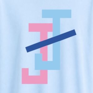 Sky Blue Casual Crew Neck <b>T</b> <b>Shirt</b> with JJ Embroidered Letter Logo on Chest and Large Back Graphic Casual Streetwear Apparel - Product Image 5