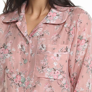 Vêtements de nuit en coton pour femmes, ensemble de pyjama, logo personnalisé, production OEM, fournisseur d'exportation mondial - Product Image 6