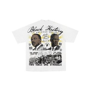 Camiseta de Hombre con Estampado de Historia Negra, Manga Corta, Serigrafiada, 100% Algodón, Corte Regular Formal, Cuello Alto, Diseño con Logotipo Frontal - Product Image 6