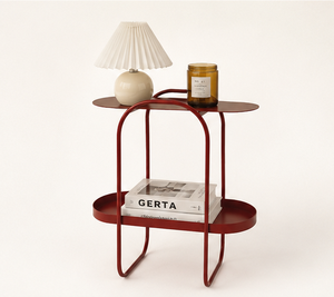 Support à plantes en métal à 2 niveaux et table console en acier thermolaqué, support pour pot de fleurs d'intérieur pour salon, bureau et décoration de la maison - Product Image 4