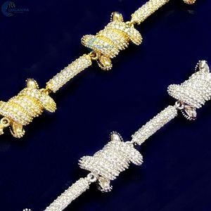 Pulsera de alambre de púas de lujo con diamantes cultivados en laboratorio VVS1 para hombre, plata de ley 925, estilo hip hop. - Product Image 2