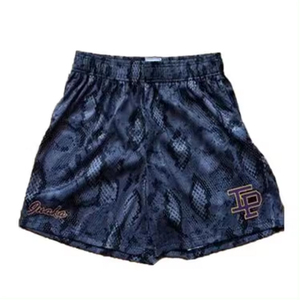 Shorts de sport décontractés pour hommes, imprimé rose par sublimation, en mesh, tie-dye, avec poches - Product Image 4