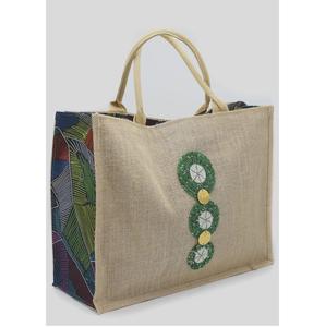 Bolsa de Yute a Rayas de Suministro Directo de Fábrica, Bolsa Ecológica Reutilizable para Empaque de Regalos y Tiendas Boutique, Disponible para la Venta - Product Image 1