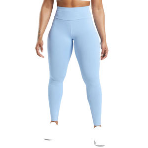 Pantalones de Yoga Largos de Cintura Alta, Color Azul Claro, Sólidos, Moldeadores, para Mujer, Transpirables, que Absorben la Humedad, con Cintura Elástica en Forma de V, para Gimnasio - Product Image 3
