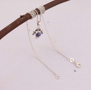 Colgante de amatista natural en forma de corazón, joyería de plata de ley 925, collar de corazón con piedra preciosa morada al por mayor para mujer, colgante hecho a mano. - Product Image 6