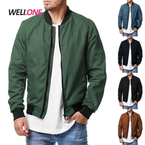 Chaqueta Bomber de Algodón Personalizada Premium para Hombre – Tejido Ultraligero y Transpirable – Chaqueta de Vuelo con Cremallera Completa Personalizada - Product Image 1