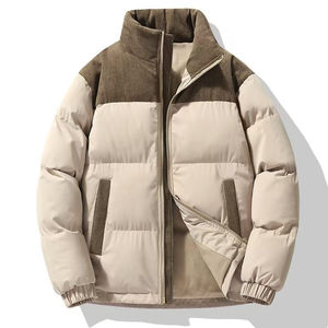 Factory Direct <b>Men</b> Formal <b>Canvas</b> Coated Puffer <b>Jacket</b> Quilted Winter Wear with Stand Collar Front Logo <b>for</b> Wholesale OEM Service - Product Image 6