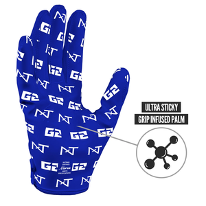 Gants de football américain 7v7 pour receveurs, en néoprène, à doigts entiers, avec fermeture auto-agrippante, logo personnalisé, durables, antidérapants, unisexes, pour jeunes - Product Image 6